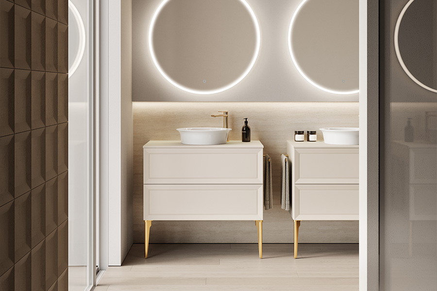 Meubles de salle de bains gain de place