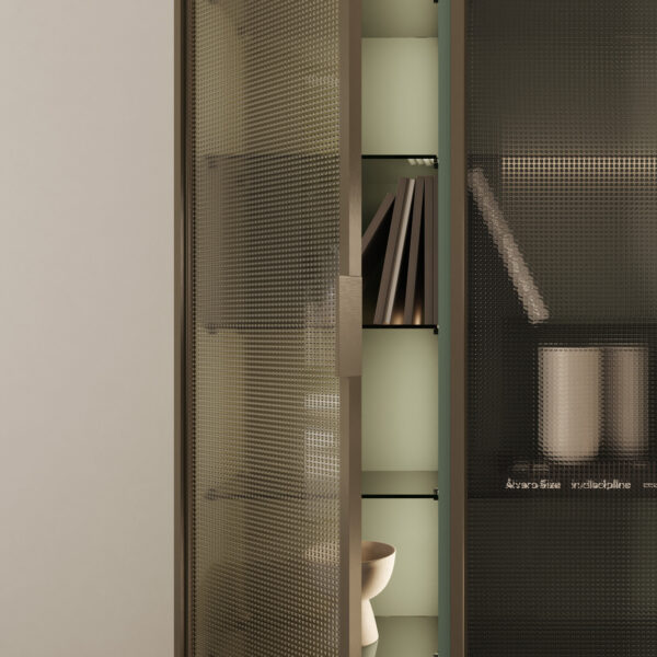 Armoires murales et colonnes avec façades en verre « Rome »