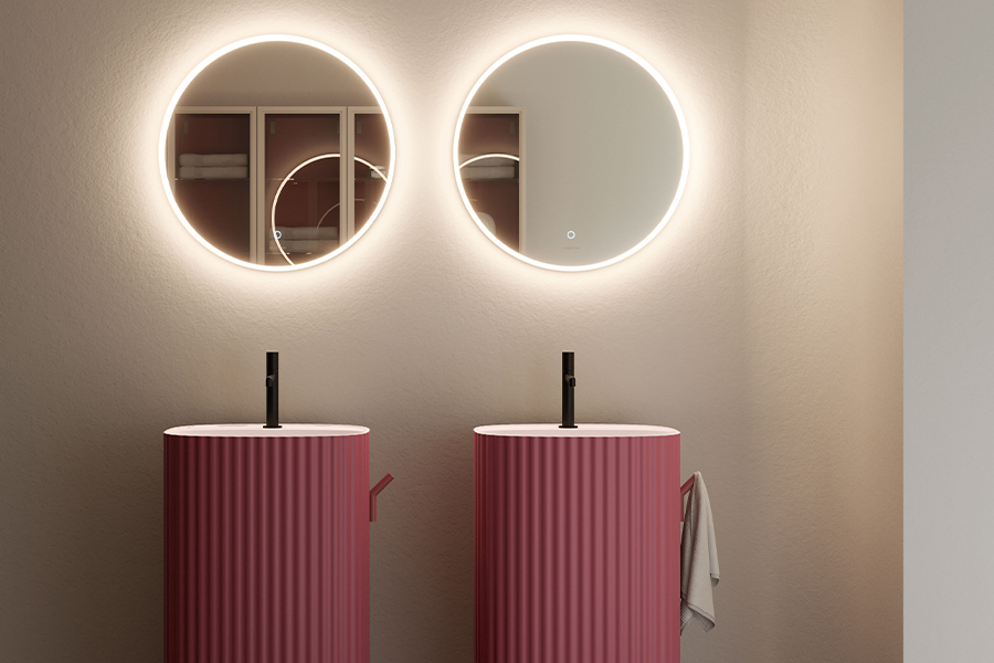 Des couleurs et des surfaces texturées d&rsquo;une élégance sculpturale pour une salle de bains contemporaine