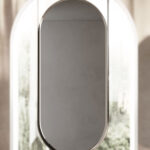 Miroir ovale double face Beauty monté au plafond   - Ideagroup