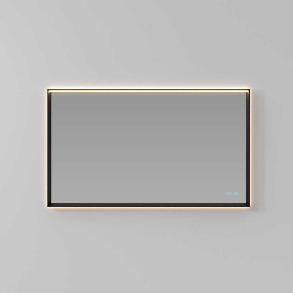 Miroir rectangulaire Tecnica-Up rétroéclairé avec structure en aluminium et éclairage intégré  - Ideagroup
