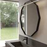 Miroir décagonal Deka avec structure en aluminium  - Ideagroup