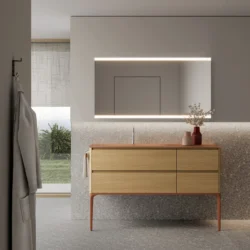 Miroir rectangulaire Dual avec éclairage intégré. Hauteur de 70 cm.  - Ideagroup