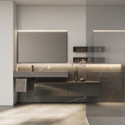 Miroir rectangulaire Frame avec structure en aluminium  - Ideagroup