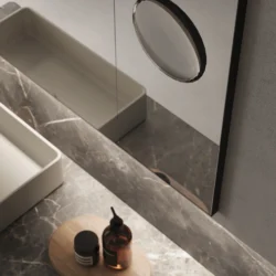 Miroir rectangulaire SAT/SAL avec structure en aluminium et miroir grossissant  - Ideagroup