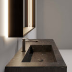 Miroir rectangulaire Pigreco rétroéclairé avec structure en aluminium et éclairage intégré  - Ideagroup