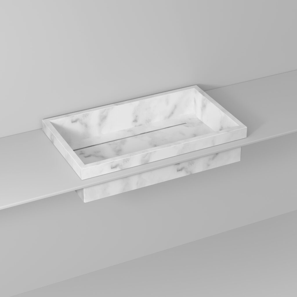 Vasque Slide-S encastrable, en marbre   - Ideagroup