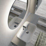 Vasque Slim 60 semi-encastrée, en céramique  - Ideagroup