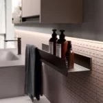 Étagère en aluminium Mal avec/sans porte-serviettes  - Ideagroup