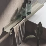 Étagère en aluminium Mal avec/sans porte-serviettes  - Ideagroup