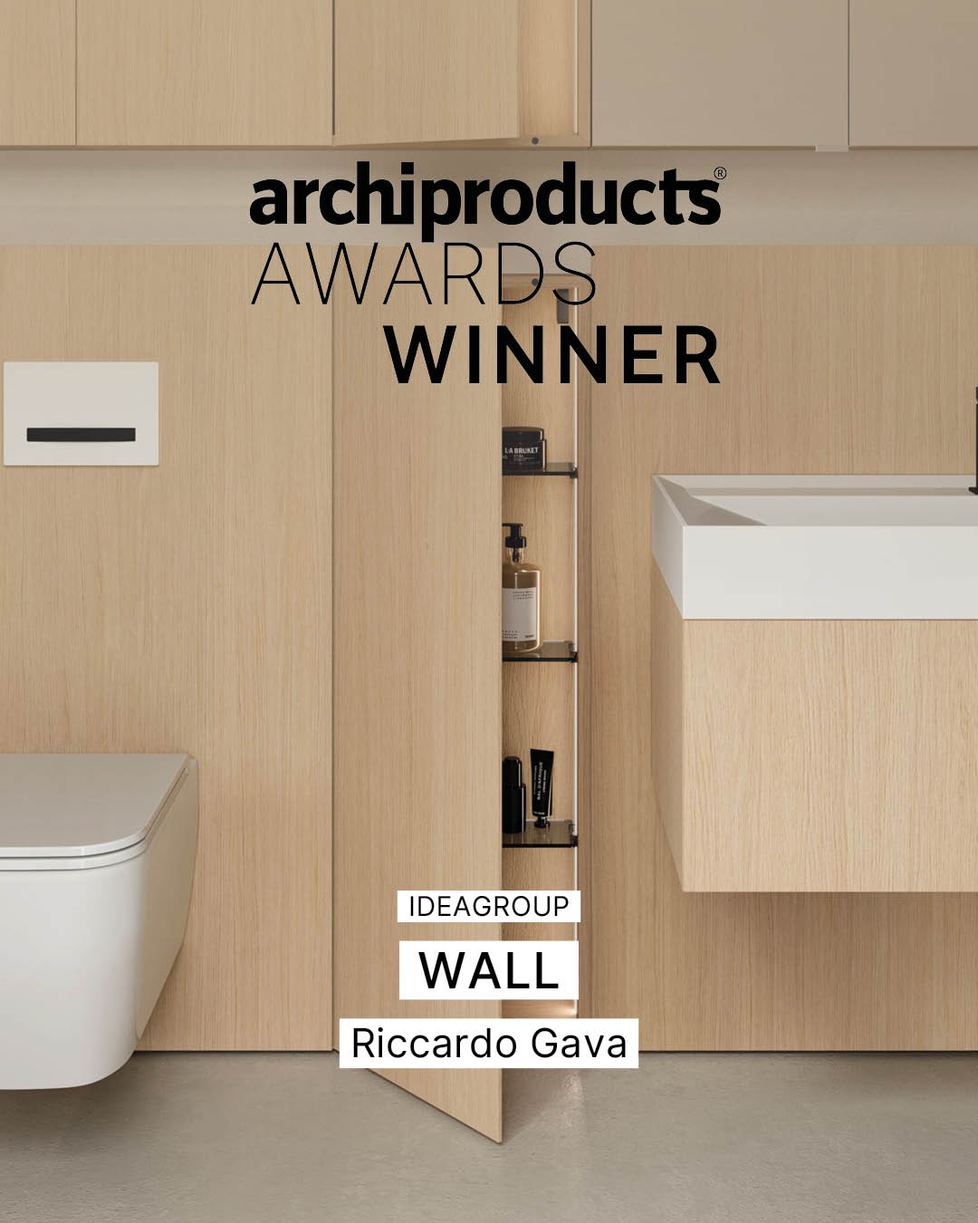 Le système d’ameublement Wall a été récompensé aux Archiproducts Design Awards 2024