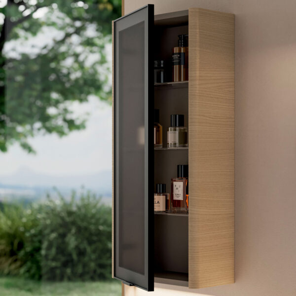 Armoires murales et colonnes en verre dépoli ou à miroir