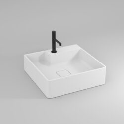 Vasque Seventy rectangulaire à poser sur le plan de toilette, en Aquatek ou en Aquagel  - Ideagroup