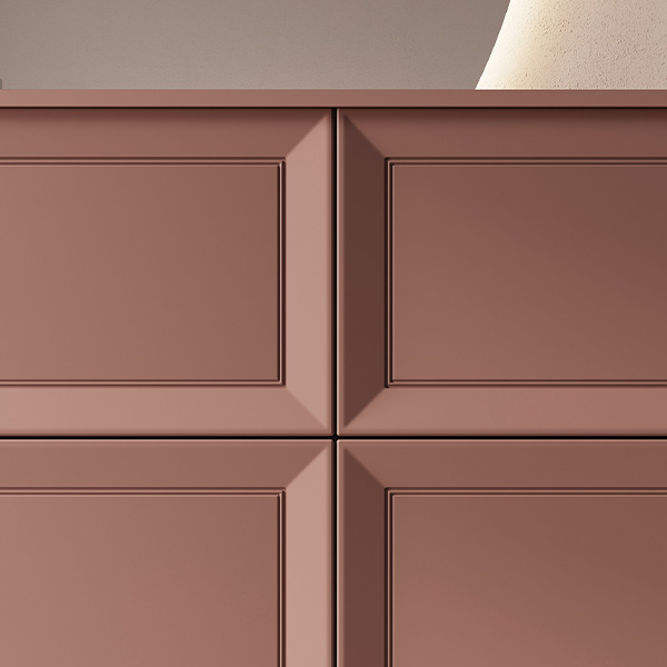 Facades realisees à cadre biseauté