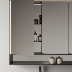 Miroir armoire rectangulaire Multiplo à deux ou trois portes  - Ideagroup